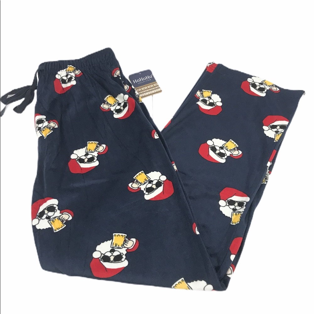 Basic Resources Santa Drinking Beer Pj Bottoms
